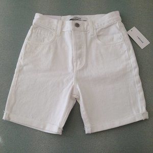 NWT J BRAND high rise cuffed denim shorts with raw hem